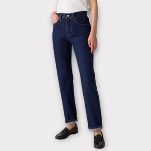 LEVI’S Selvedge Denim High Rise Boyfriend Dark Denim Japanese Fabric NEW